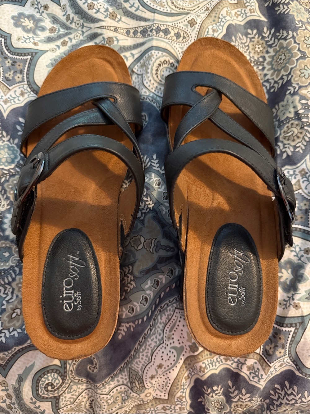 Black Strappy Comfort Sandals